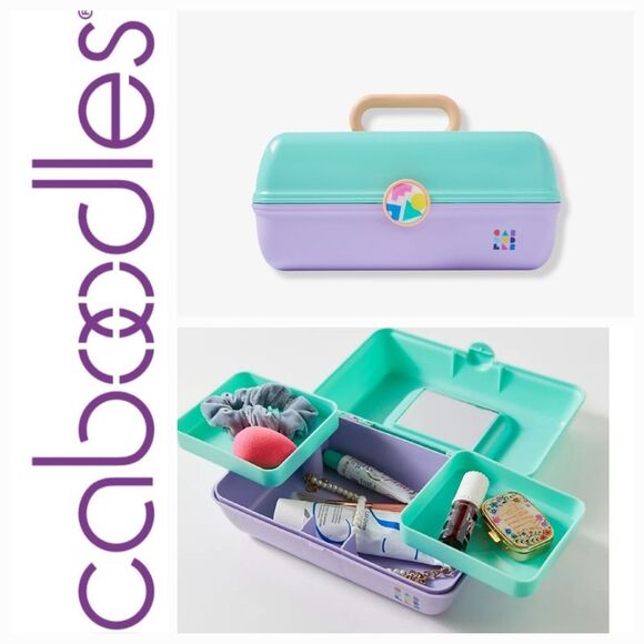 Caboodles On The Go Girl Makeup Vanity Case- Teal/Purple - Picture 1 of 8